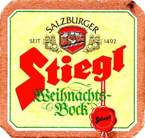 salzburg s-a stiegl bock 2a (8eck185-weihnachts-rand gold)